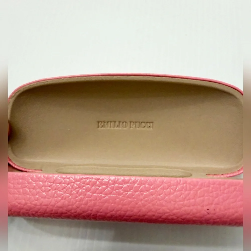 Emilio Pucci SunGlasses Case - Pebbled Pink